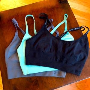 Under Armour sports bras, set of 3, M